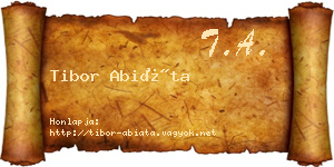 Tibor Abiáta névjegykártya
